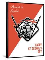 Proud to Be English Happy St George Greeting Card-patrimonio-Framed Stretched Canvas