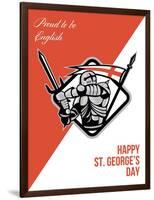 Proud to Be English Happy St George Greeting Card-patrimonio-Framed Art Print