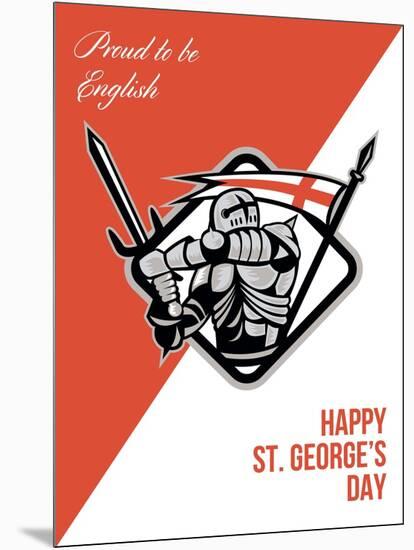 Proud to Be English Happy St George Greeting Card-patrimonio-Mounted Art Print