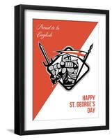 Proud to Be English Happy St George Greeting Card-patrimonio-Framed Art Print