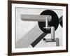 Proun 1 D, 1919-Eliezer Markowich Lissitzky-Framed Giclee Print