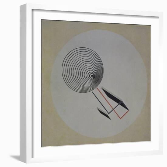 Proun 93. Floating Spiral, 1924-El Lissitzky-Framed Giclee Print