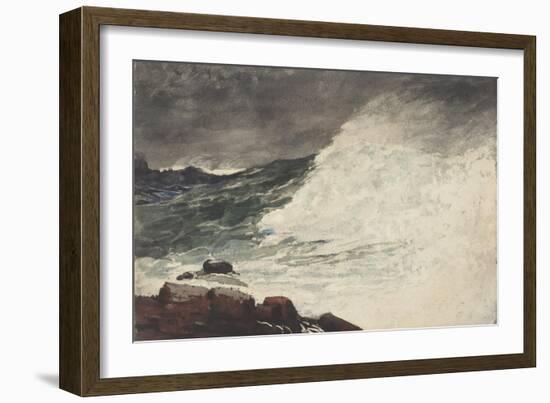Prout's Neck, Breaking Wave, 1887-Winslow Homer-Framed Giclee Print