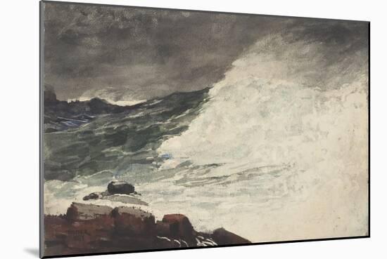 Prout's Neck, Breaking Wave, 1887-Winslow Homer-Mounted Giclee Print