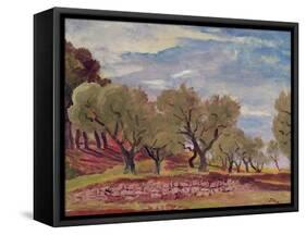 Provencal Landscape-Augustus Edwin John-Framed Stretched Canvas