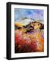 Provence, Cherry Trees, Lavender Fields-Pol Ledent-Framed Art Print