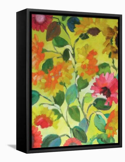 Provence Garden 1-Kim Parker-Framed Stretched Canvas