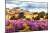 Provence's Lavender Fields I-Alonzo Saunders-Mounted Art Print