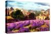 Provence's Lavender Fields II-Alonzo Saunders-Stretched Canvas