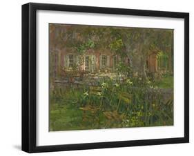 Provence Terrace with Iris-Susan Ryder-Framed Giclee Print