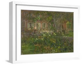 Provence Terrace with Iris-Susan Ryder-Framed Giclee Print