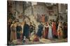 Provenzano Salvani Begging in Piazza del Campo-Amos Cassioli-Stretched Canvas