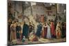 Provenzano Salvani Begging in Piazza del Campo-Amos Cassioli-Mounted Giclee Print