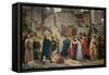 Provenzano Salvani Begging in Piazza del Campo-Amos Cassioli-Framed Stretched Canvas