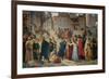 Provenzano Salvani Begging in Piazza del Campo-Amos Cassioli-Framed Giclee Print