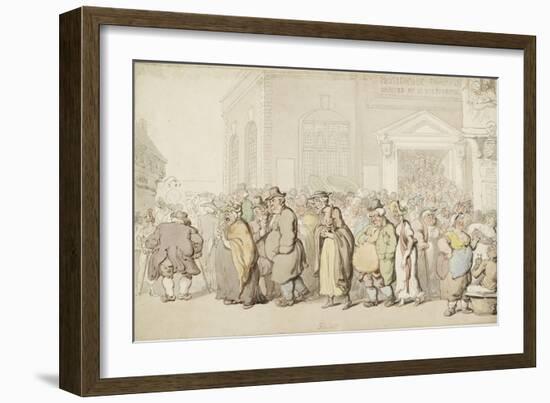 Providence Chapel (Pen and Black and Brown Ink and Watercolour, over Faint Indications in Graphite)-Thomas Rowlandson-Framed Giclee Print