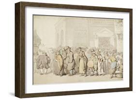 Providence Chapel (Pen and Black and Brown Ink and Watercolour, over Faint Indications in Graphite)-Thomas Rowlandson-Framed Giclee Print