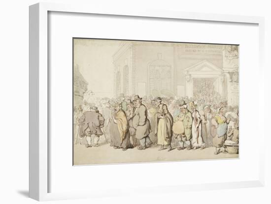 Providence Chapel (Pen and Black and Brown Ink and Watercolour, over Faint Indications in Graphite)-Thomas Rowlandson-Framed Giclee Print
