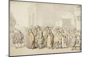 Providence Chapel (Pen and Black and Brown Ink and Watercolour, over Faint Indications in Graphite)-Thomas Rowlandson-Mounted Giclee Print