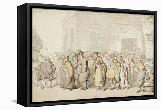 Providence Chapel (Pen and Black and Brown Ink and Watercolour, over Faint Indications in Graphite)-Thomas Rowlandson-Framed Stretched Canvas