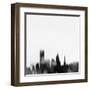 Providence City Skyline - Black-NaxArt-Framed Art Print