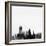 Providence City Skyline - Black-NaxArt-Framed Art Print