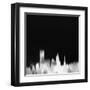 Providence City Skyline - White-NaxArt-Framed Art Print