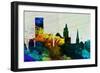 Providence City Skyline-NaxArt-Framed Art Print