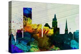 Providence City Skyline-NaxArt-Stretched Canvas