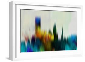 Providence Downtown Skyline-NaxArt-Framed Art Print