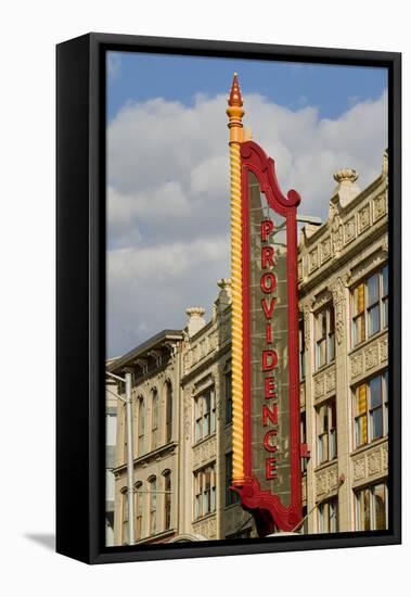 Providence Performing Arts Center marquee sign, Providence, Rhode Island-null-Framed Stretched Canvas