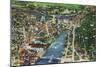 Providence, Rhode Island - Aerial View of the City, c.1944-Lantern Press-Mounted Art Print
