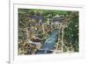 Providence, Rhode Island - Aerial View of the City, c.1944-Lantern Press-Framed Premium Giclee Print