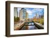 Providence, Rhode Island Cityscape at Waterplace Park.-SeanPavonePhoto-Framed Photographic Print