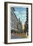 Providence, Rhode Island - Eastern View Down Westminster Street, c.1940-Lantern Press-Framed Art Print