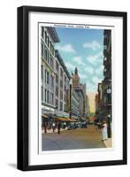 Providence, Rhode Island - Eastern View Down Westminster Street, c.1940-Lantern Press-Framed Art Print