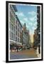 Providence, Rhode Island - Eastern View Down Westminster Street, c.1940-Lantern Press-Framed Art Print