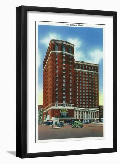 Providence, Rhode Island - Exterior View of the Biltmore Hotel, c.1940-Lantern Press-Framed Art Print