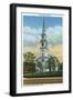 Providence, Rhode Island - Exterior View of the First Baptist Church, c.1940-Lantern Press-Framed Art Print