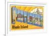 Providence, Rhode Island, Large Letters-null-Framed Premium Giclee Print