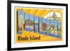 Providence, Rhode Island, Large Letters-null-Framed Premium Giclee Print