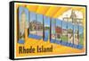 Providence, Rhode Island, Large Letters-null-Framed Stretched Canvas