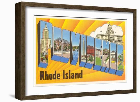 Providence, Rhode Island, Large Letters-null-Framed Art Print