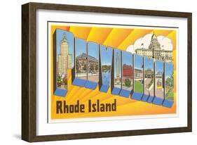 Providence, Rhode Island, Large Letters-null-Framed Art Print