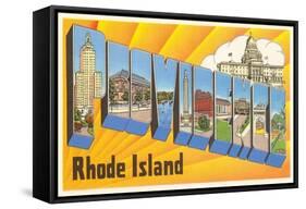 Providence, Rhode Island, Large Letters-null-Framed Stretched Canvas