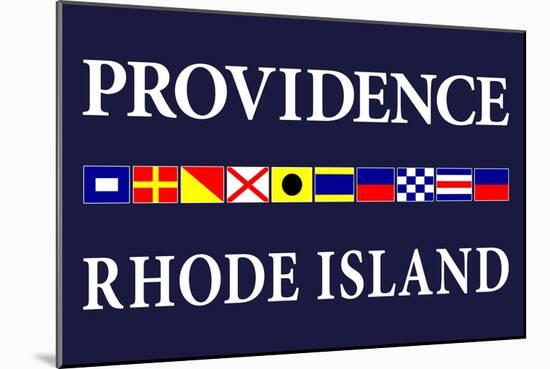 Providence, Rhode Island - Nautical Flags-Lantern Press-Mounted Art Print