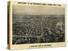 Providence, Rhode Island - Panoramic Map-Lantern Press-Stretched Canvas