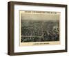 Providence, Rhode Island - Panoramic Map-Lantern Press-Framed Art Print