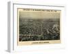 Providence, Rhode Island - Panoramic Map-Lantern Press-Framed Art Print