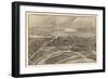 Providence, Rhode Island - Panoramic Map-Lantern Press-Framed Art Print